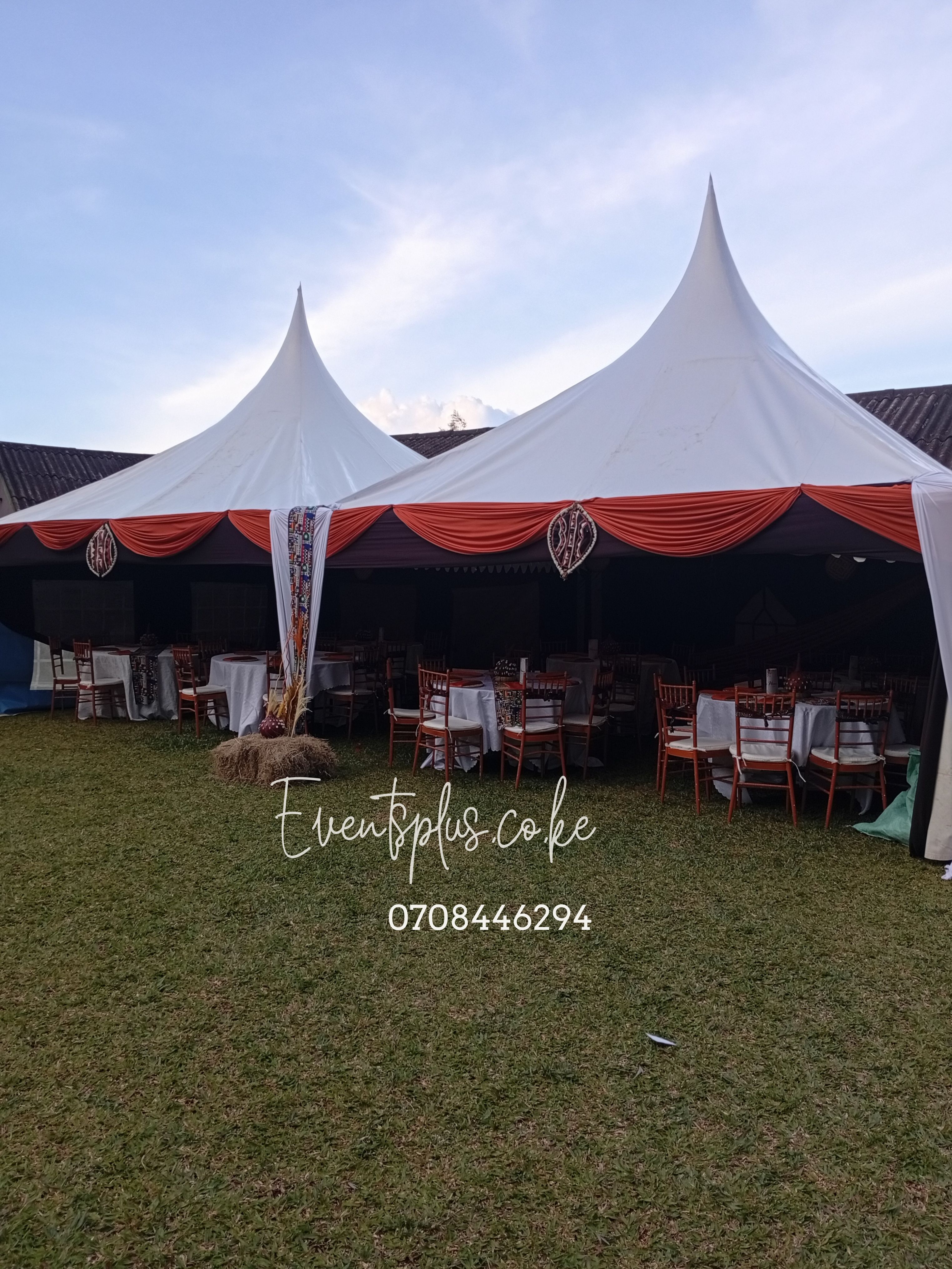 Traditional tent event setup by EventsPlus Kenya